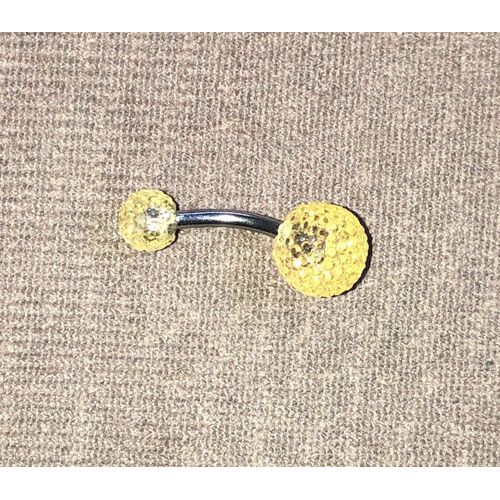 Piercing De Nombril - Granité Jaune