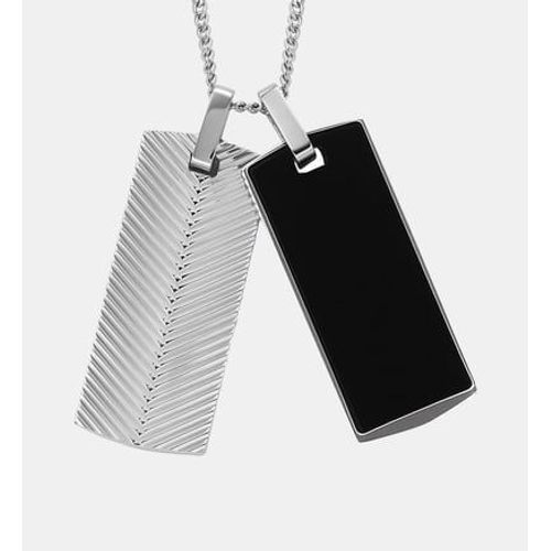 Fossil - Collier Harlow Plaques Métalliques - Noir