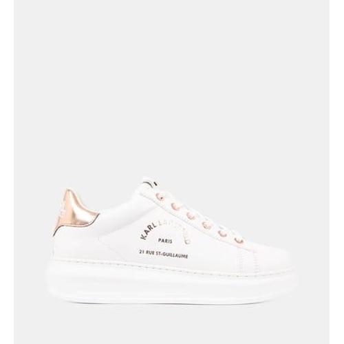 Karl Lagerfeld - Baskets Basses Kapri Cuir - Blanc - 41