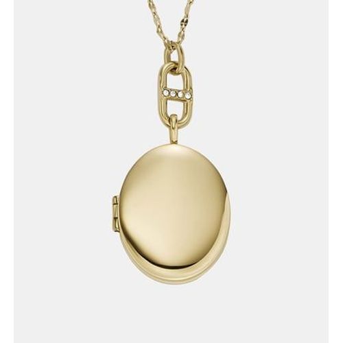 Fossil - Collier Pendentif Médaillon - Doré