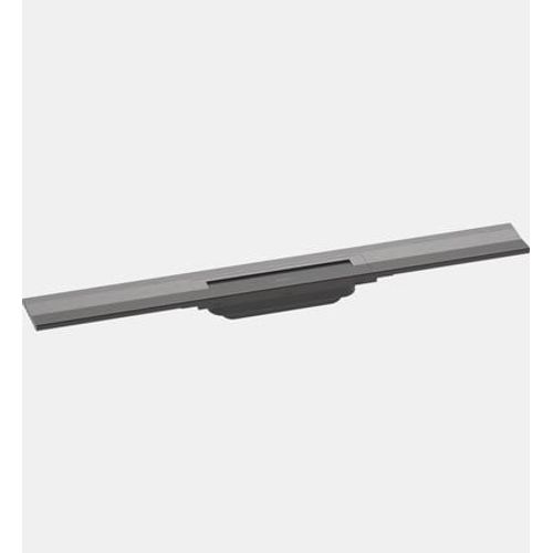 Hansgrohe - Caniveau de douche découpable 70 cm RainDrain Flex montage mural noir chromé brossé - Gris