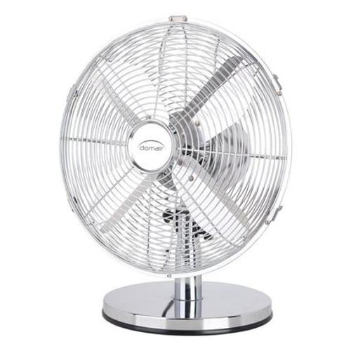 Domair - Ventilateur de table acier chromé Ø30 cm - Gris