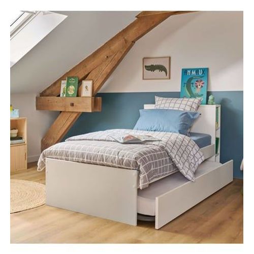 Camif - Lit Gigogne Bois Massif Sebastian - Blanc