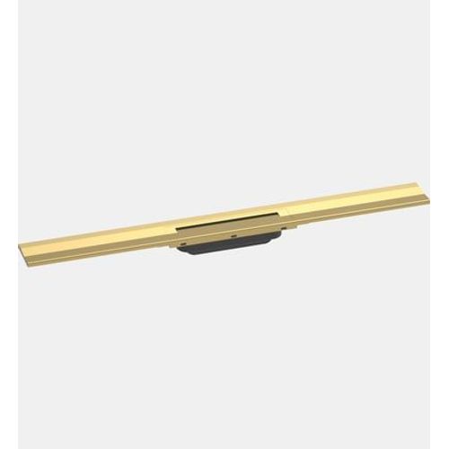 Hansgrohe - Caniveau de douche découpable 80 cm RainDrain Flex montage mural aspect doré poli - Jaune