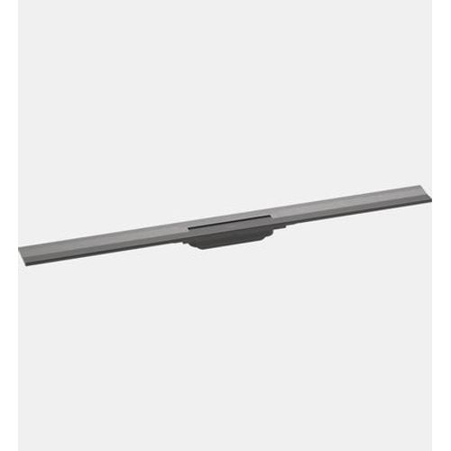 Hansgrohe - Caniveau de douche découpable 100 cm RainDrain Flex montage mural noir chromé brossé - Gris