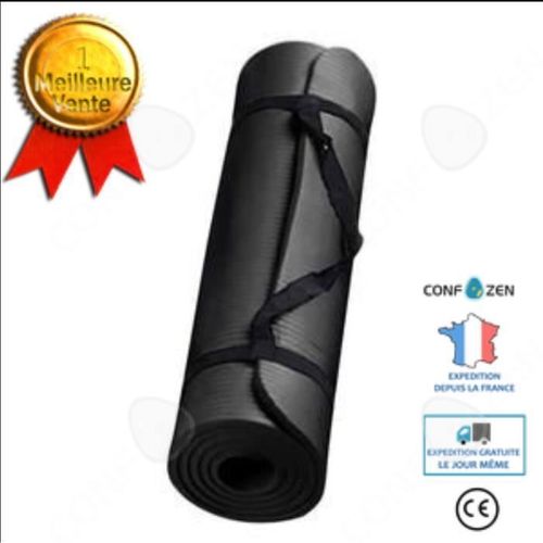 Confo? Tapis Yoga Antid?rapant L?ger ?pais Auxiliaire Sport Fitness Perte Poids Durable Confort Support Coudi?re 15mm Exercice Qual