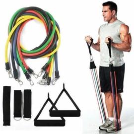 Matériel de sport- Fitness Elastiques Kit, Bande de Résistance Set, Bands  de Fitness Elastique Musculation 5