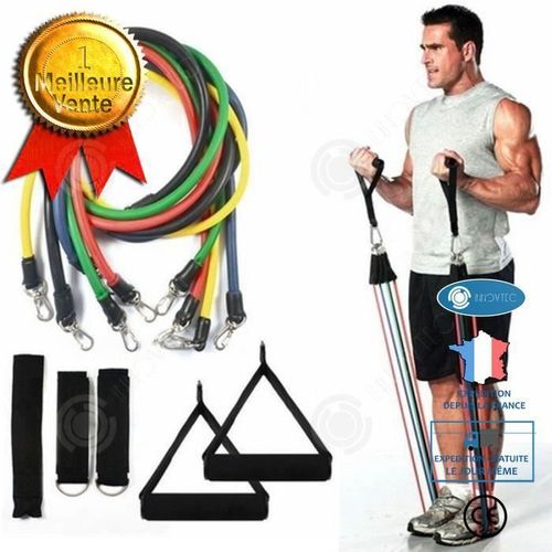 Inn? ?lastiques Fitness Homme Femme Musculation 11pcs Yoga Gymnastique Bande De R?sistance Musculation Fessiers Jambe Poign?es