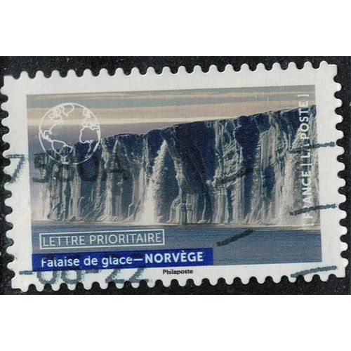 France 2022 Oblitéré Used Notre Planète Bleue Falaise De Glace Norvège Su