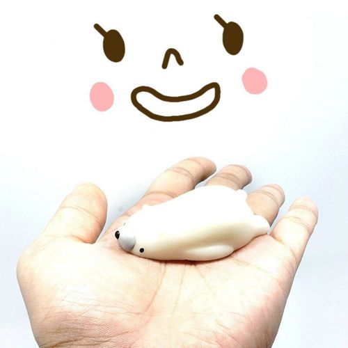 Ours Polaire Doux Super Mignon, 1 Pièce, Jouet Animal Créatif Anti-Stress, Nouveauté Amusante, Décoration Familiale
