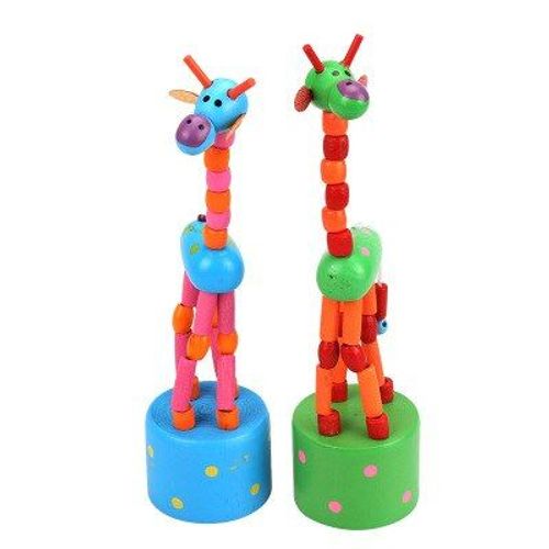 Support De Danse Pour Enfants, Jouets En Bois De Girafe À Bascule Coloré