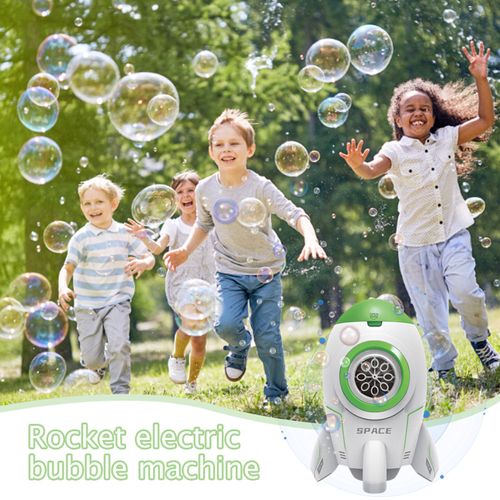 Fusil À Bulles Électrique En Forme De Fusée, 3000 Bulles Par Minute, Bulle Magique De Savon Pour L'été, Jouets D'extérieur, Cadeaux Pour Enfants