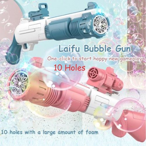 Fusil À Bulles Électrique À 10 Trous, Machine À Bulles De Savon, Bulles Magiques Pour Salle De Bains, Jouets D'extérieur Pour Enfants