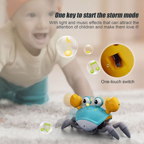 Jouet Électrique En Forme De Crabe À Induction, Rechargeable, Animal De Compagnie, Jouets Musicaux Pour Enfants, Cadeaux D'anniversaire, Jouets Interactifs, Apprendre À Grimper