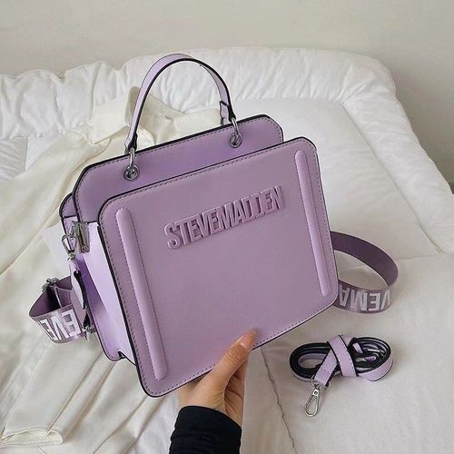 Sac à main en cuir souple pour femme,base Steve Madden,petit sac carré en forme de lettre,tendance et à la mode,été,2023