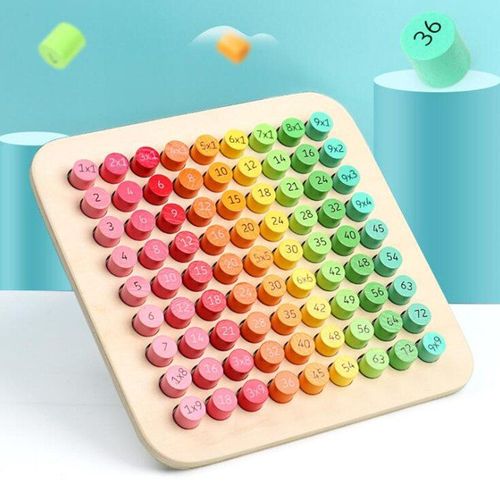 Planche De Multiplication Des Mathématiques 9x9, Jouet En Bois, Méthode Montessori, Apprentissage Numérique, Éducation Précoce, Pour Enfants