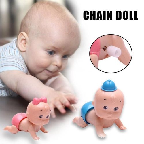 Jouets D'horlogerie À Motif Mignon Pour Bébé, Poupées De Dessin Animé, Tête Secouée, Ramper, Cadeau, Jouets Éducatifs Pour Enfants