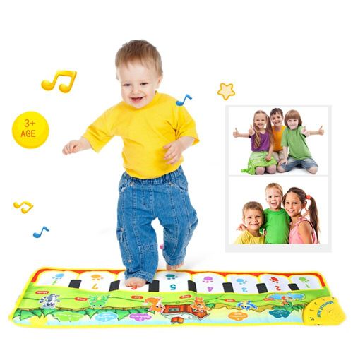 Tapis De Jeu Musical Pour Bébé, 90x27cm, Son D'animaux, 8 Instruments, Tonalité Réglable, Clavier De Piano, Jouets Éducatifs Pour Enfants, Cadeau
