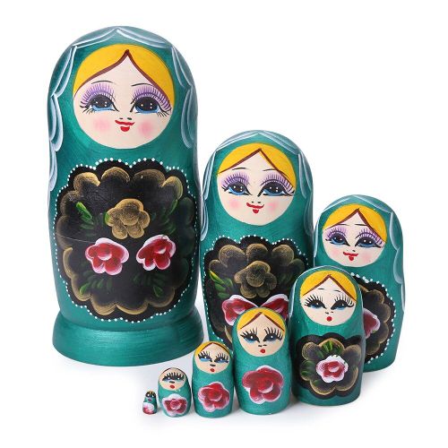Poupées Russes En Bois Pour Enfants, 7 Couches/Ensemble, Belle Poupée De Nidification, Faite À La Main, Cadeaux Pour Bébés, 20cm