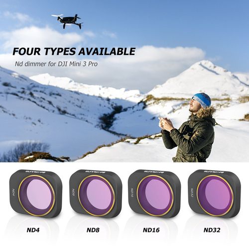 Filtre Unique Nd Scrim Compatible Avec Dji Mini 3pro, Accessoires Pour Drone, Kit De Remplacement De Protection Du Verre Optique-Générique