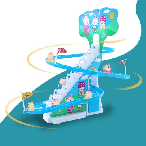 Jouets Électroniques Pour Monter Les Escaliers, Piste De Cochon De Dessin Animé, Avec Musique Légère