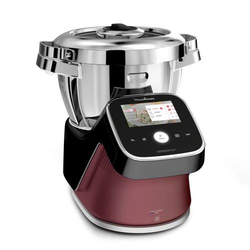 Moulinex i-Companion Touch Pro robot cuiseur, tous les repas, 18 modes automatiques, idées de recettes illimitées, balance intégrée, écran tactile facile d'utilisation, application exclusive, appareil de cuisine polyvalent, HF93E610