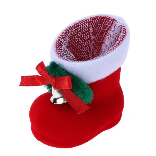 Sac De Bonbons Pour Décoration De Noël, Bottes De Bonbons Pour Père Noël, Cadeau De Fête À La Maison, Bottes Rouges Pour Décoration De Table De Noël