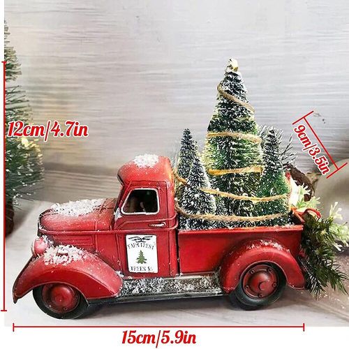 Arbre De Noël Vintage En Métal Rouge Pour Enfants, Cadeau De Nouvel An, Arbre De Noël Artisanal, Décorations De Noël Pour La Maison