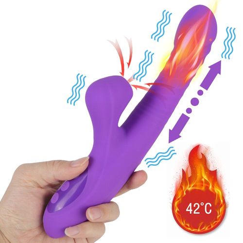 Vibromasseur Lapin, Jouet Sexuel Pour Femme, Stimulateur Clitoridien Avec Double Moteur Chauffant