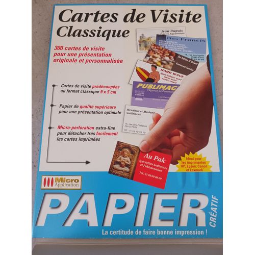 Cartes De Visite Classique Micro Application