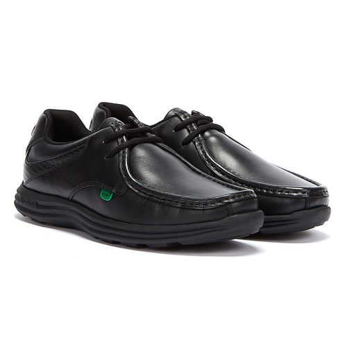 Kickers Reasan Lace Chaussures En Cuir Noir Pour