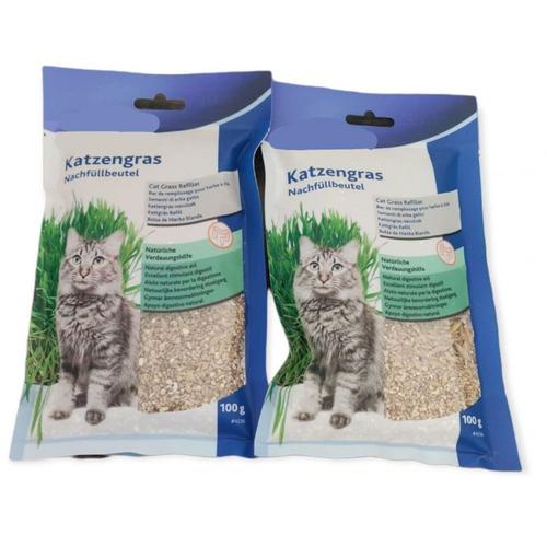 Animallparadise Un Lot De Deux Sachets D'herbe ? Chat, Orges 100gx2