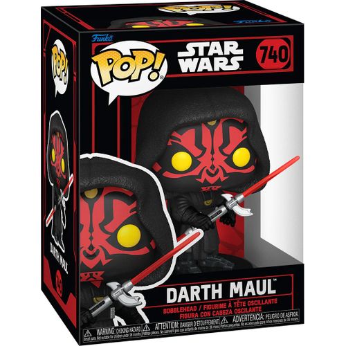 Figurine Funko Pop - Star Wars 1 : La Menace Fantôme N°740 - Dark Maul Avec Double Sabre Laser (80771)