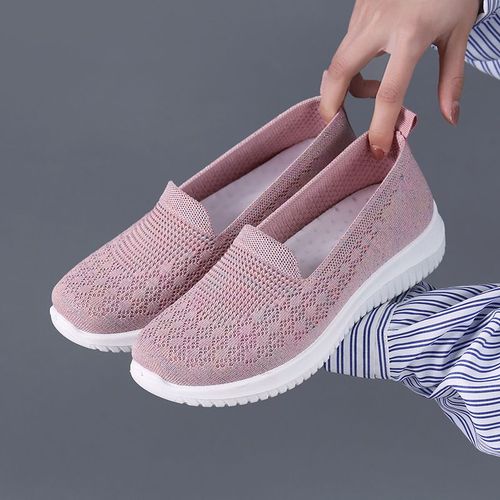 Baskets Respirantes En Maille Bon Marché Pour Femme Chaussures Mary Janes Décontractées Pour Infirmière Ballerines De Bureauté
