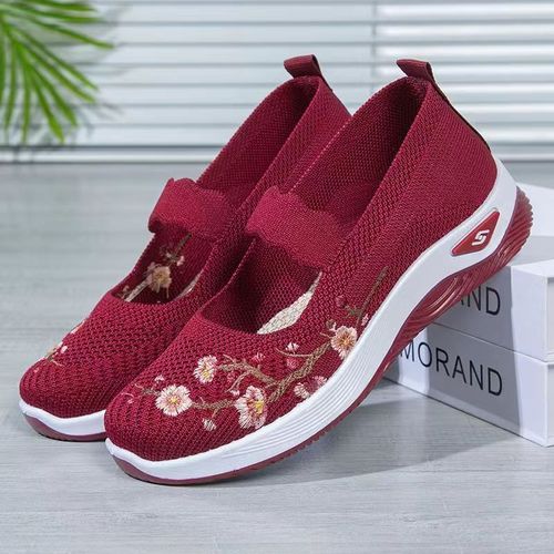 Chaussures Baskets Respirantes En Maille Bon Marché Pour Femmechaussures Mary Janes Décontractées Pour Infirmièreballerines De Bureauété