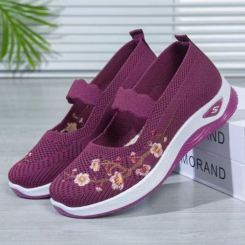 Chaussures Baskets Respirantes En Maille Bon Marché Pour Femmechaussures Mary Janes Décontractées Pour Infirmièreballerines De Bureauété