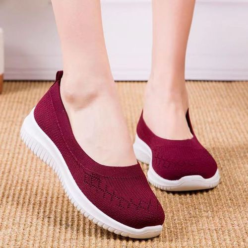 Chaussures Baskets Respirantes En Maille Bon Marché Pour Femmechaussures Mary Janes Décontractées Pour Infirmièreballerines De Bureauété