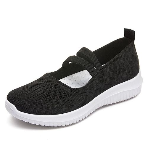 Baskets Respirantes En Maille Bon Marché Pour Femme Chaussures Mary Janes Décontractées Pour Infirmière Ballerines De Bureauté