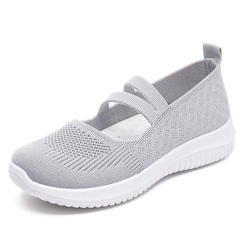 Baskets Respirantes En Maille Bon Marché Pour Femme Chaussures Mary Janes Décontractées Pour Infirmière Ballerines De Bureauté