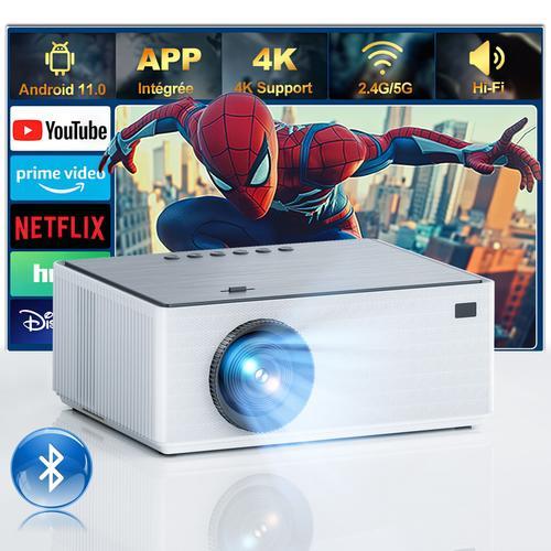 TAGRY Vidéoprojecteur UHD 4K Supporté 20000lm Android 11.0 1080P Native FHD 150" MF Wi-Fi 2.4+5Ghz Bluetooth 5.2 pour Home-Cinéma