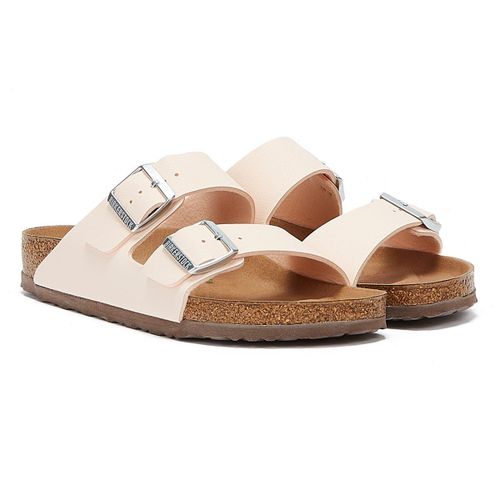 Birkenstock Arizona Vegan Birkibuc Earthy Sandales Rose Clair Pour