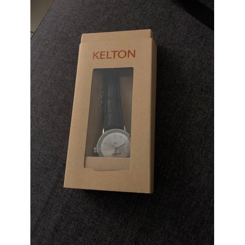Montre Kelton Mettalic Chrome Black Vintage-Chic
