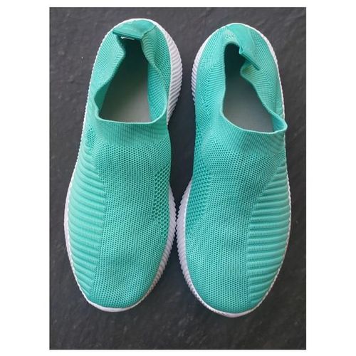 Baskets À Plateforme En Maille Respirante Pour Femmes,Chaussures Plates À Enfiler,Chaussettes En Tricot Pour Femmes,Chaussures Décontractées Souples,Grande Taille,43,36