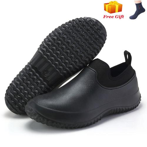 Chaussures De Travail De Cuisine Imperméables Pour Hommes,Ajouter Du Coton,Non Ald,Chaussures De Chef Décontractées,Unisexe,Chaussures D'eau,Bottes De Pluie En Coton