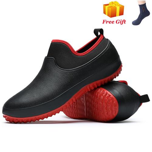 Chaussures De Travail De Cuisine Imperméables Pour Hommes,Ajouter Du Coton,Non Ald,Chaussures De Chef Décontractées,Unisexe,Chaussures D'eau,Bottes De Pluie En Coton