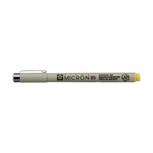 Feutre Pigma Micron 05 Sakura Pointe Fine 0.45mm Jaune