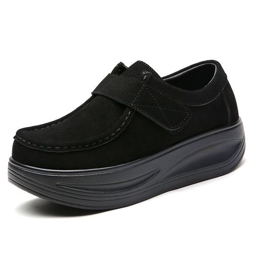 Chaussures Plateforme En Cuir Suédé Pour Femmes Baskets En Peluche Enfiler Mocassins Franges Glands Chaussures Vintage Mode 2023