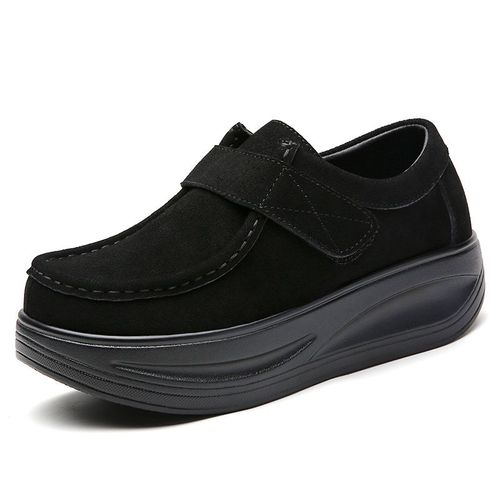 Chaussures Plateforme En Cuir Suédé Pour Femmes Baskets En Peluche Enfiler Mocassins Franges Glands Chaussures Vintage Mode 2023