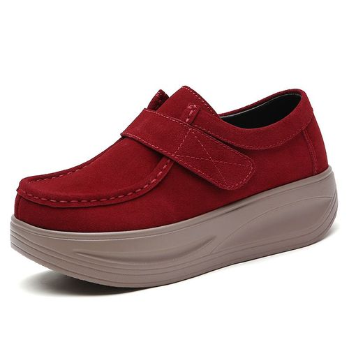 Chaussures Plateforme En Cuir Suédé Pour Femmes Baskets En Peluche Enfiler Mocassins Franges Glands Chaussures Vintage Mode 2023