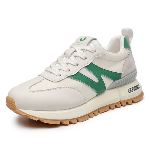Chaussures Somilissbaskets En Cuir Véritable Pour Femmeschaussures Rondes Lacetspatchwork En Daimdécontractéesmarque De Créateur